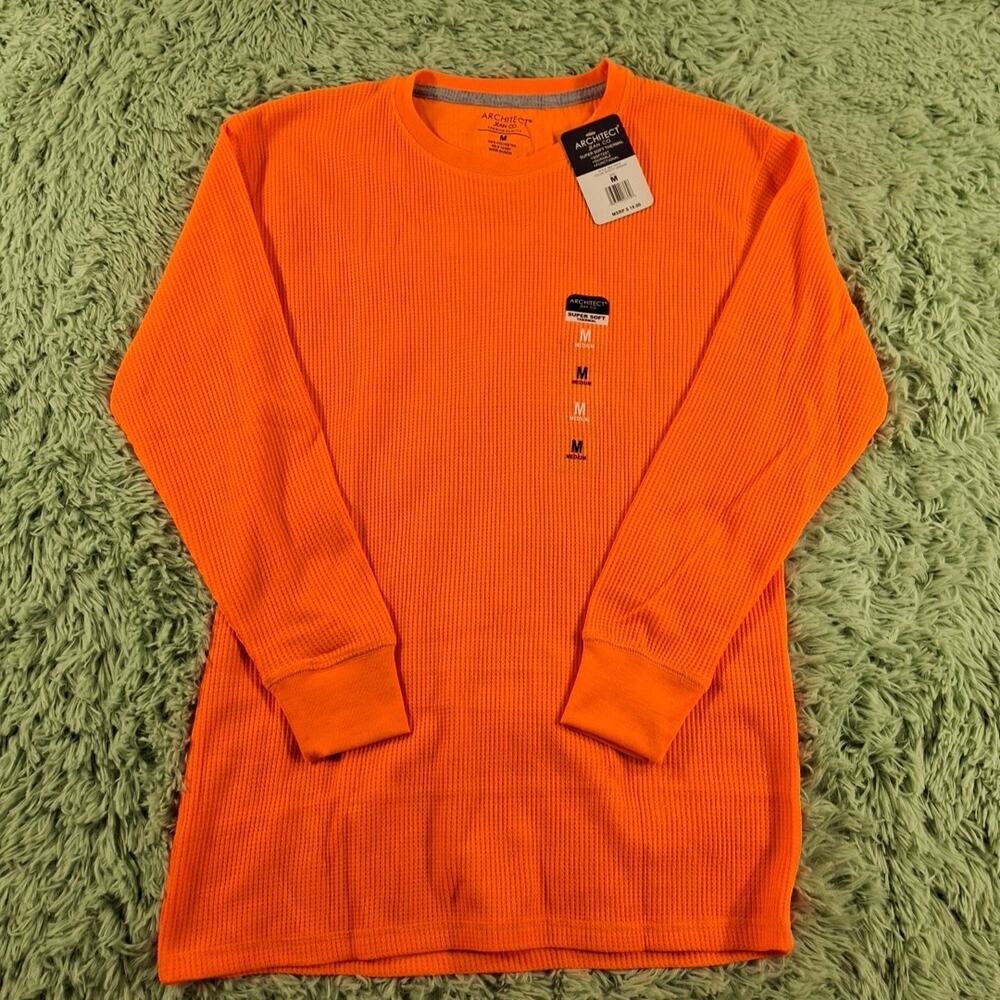 Architect Jean Co Thermal Shirt Long Dleeve Orange Medium Mens